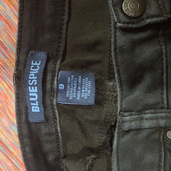 Blue Spice Black Skinny Jeans, Size 9/29 - Picture 6 of 6